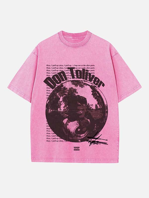Don Toliver Print Round Neck T-shirt