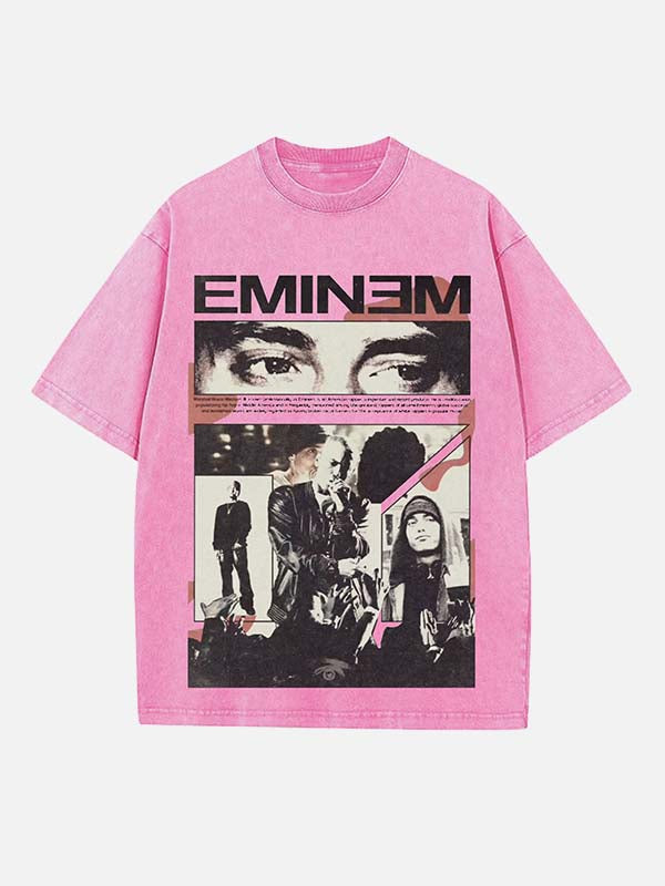 Eminem Print Round Neck T-shirt