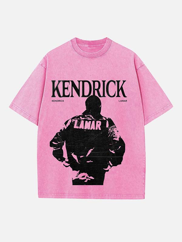 Kendrick Lamar Print Round Neck T-shirt