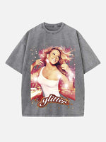 Mariah Carey Print Round Neck T-shirt