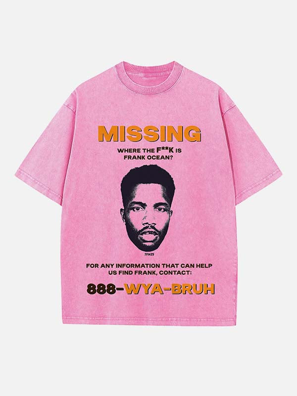 Frank Ocean Print Round Neck T-shirt