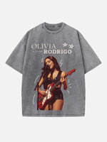 Olivia Rodrigo Print Round Neck T-shirt