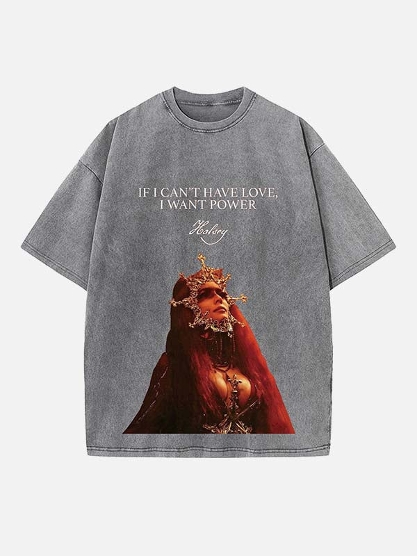 Halsey Print Round Neck T-shirt