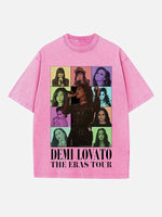Demi Lovato Print Round Neck T-shirt