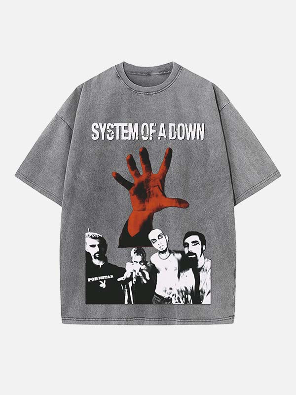 System of a Down Print Round Neck T-shirt