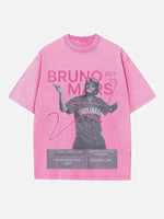 Bruno Mars Print Round Neck T-shirt
