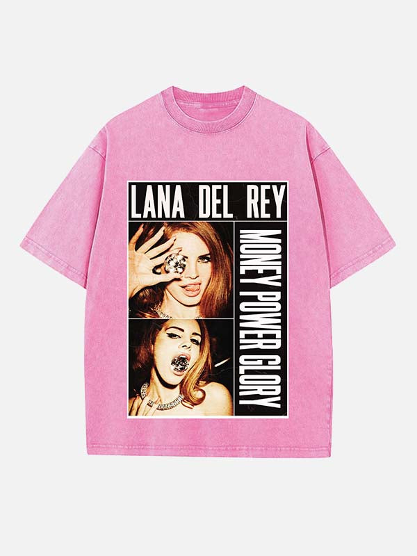 Lana Del Rey Print Round Neck T-shirt