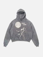Dua Lipa Print Slant Pockets Hoodie
