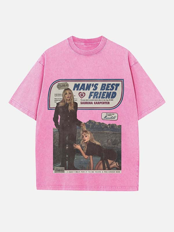 Sabrina Carpenter Print Round Neck T-shirt