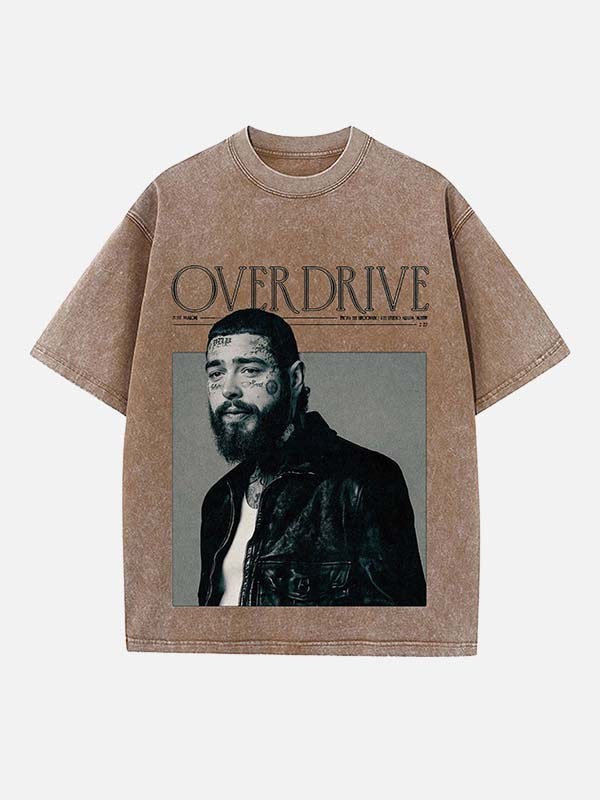 Post Malone Print Round Neck T-shirt