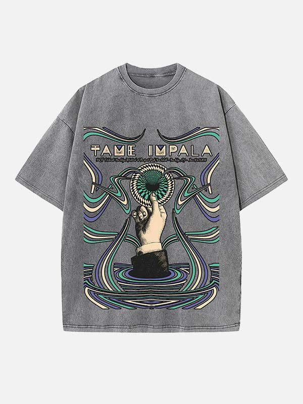 Tame Impala Print Round Neck T-shirt