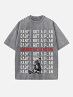 Kanye West Print Round Neck T-shirt