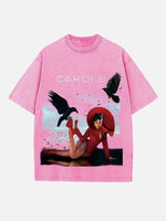 Cardi B Print Round Neck T-shirt
