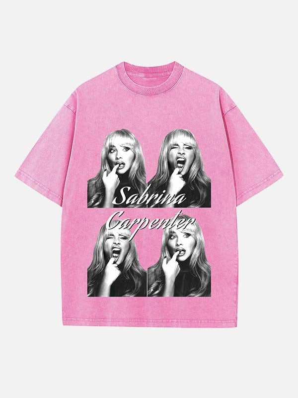 Sabrina Carpenter Print Round Neck T-shirt