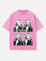 Sabrina Carpenter Print Round Neck T-shirt