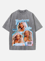 Cardi B Print Round Neck T-shirt