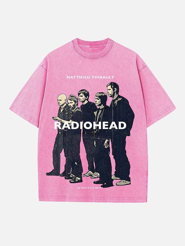 Radiohead Print Round Neck T-shirt
