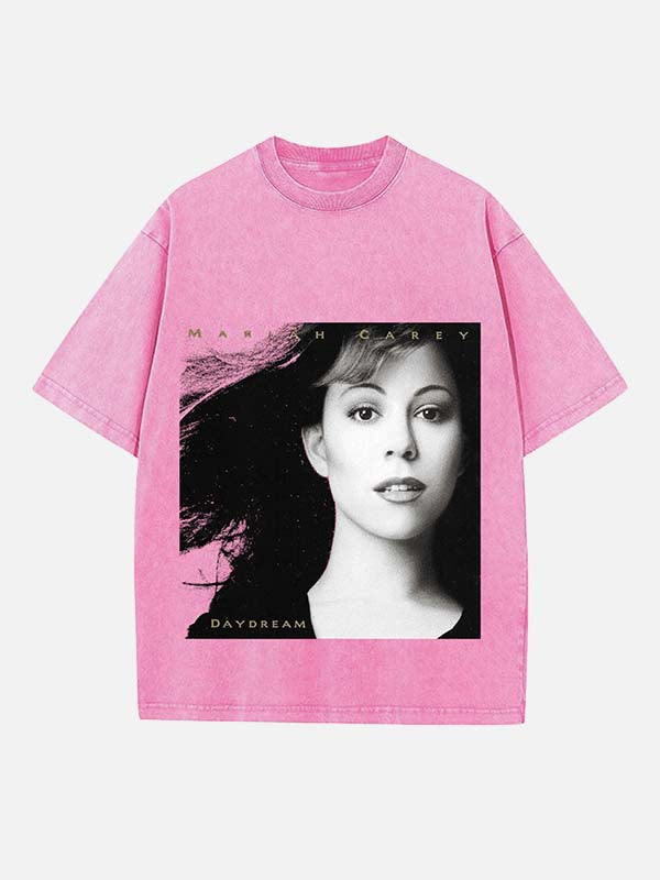 Mariah Carey Print Round Neck T-shirt