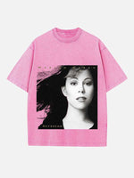 Mariah Carey Print Round Neck T-shirt