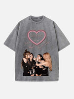 BLACKPINK Print Round Neck T-shirt