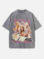 Karol G Print Round Neck T-shirt