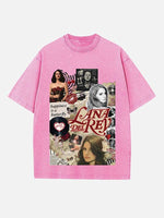 Lana Del Rey Print Round Neck T-shirt