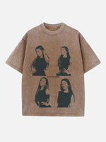 Madison Beer Print Round Neck T-shirt