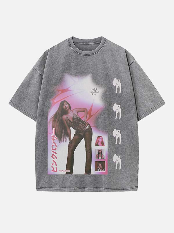 PinkPantheress Print Round Neck T-shirt