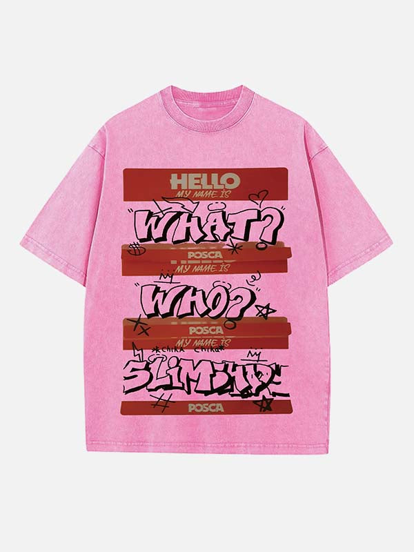 Eminem Print Round Neck T-shirt