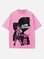 Avril Lavigne Print Round Neck T-shirt