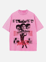 Michael Jackson Print Round Neck T-shirt