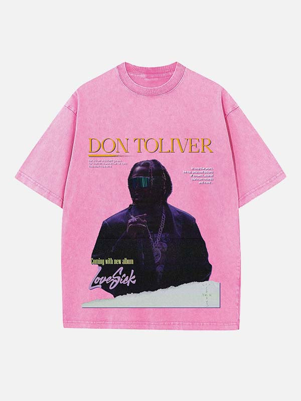 Don Toliver Print Round Neck T-shirt