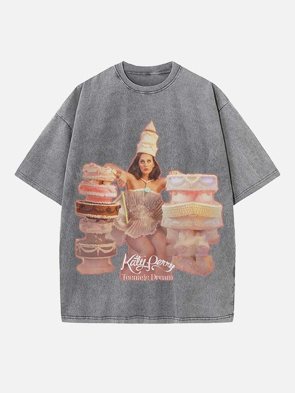 Katy Perry Print Round Neck T-shirt