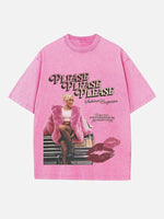 Sabrina Carpenter Print Round Neck T-shirt