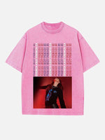Dua Lipa Print Round Neck T-shirt