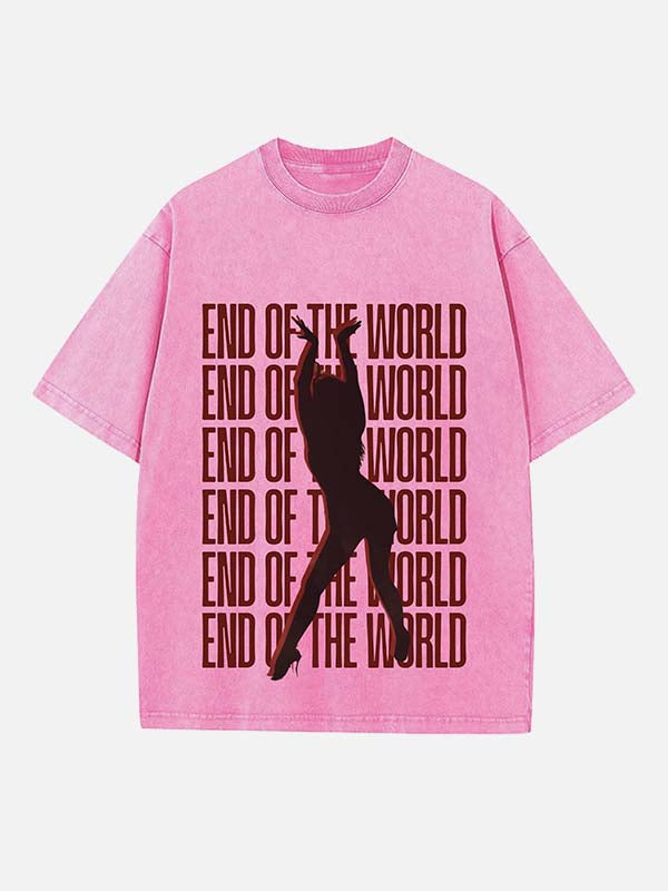 Miley Cyrus Print Round Neck T-shirt