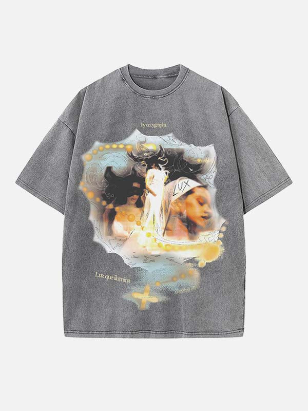 Rosalía Print Round Neck T-shirt