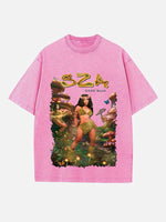 SZA Print Round Neck T-shirt