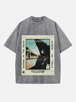 Lady Gaga Print Round Neck T-shirt