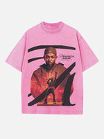 Kendrick Lamar Print Round Neck T-shirt