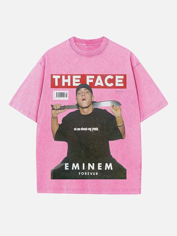 Eminem Print Round Neck T-shirt