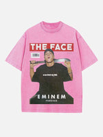 Eminem Print Round Neck T-shirt
