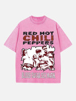 Red Hot Chili Peppers Print Round Neck T-shirt