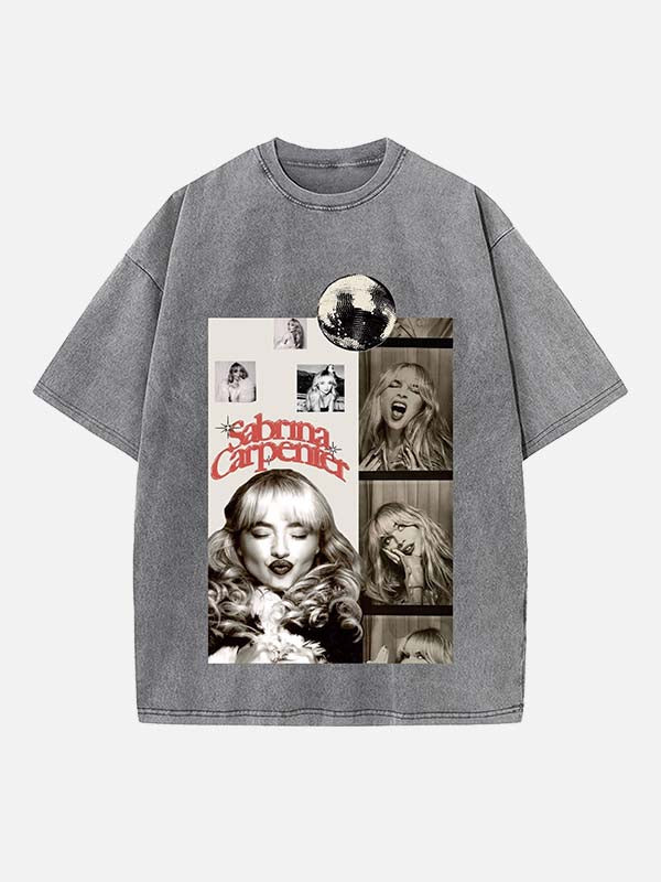 Sabrina Carpenter Print Round Neck T-shirt