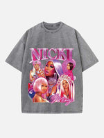Nicki Minaj Print Round Neck T-shirt