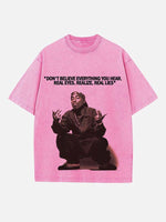 2Pac Print Round Neck T-shirt