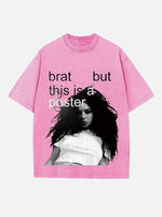 Charli xcx Print Round Neck T-shirt