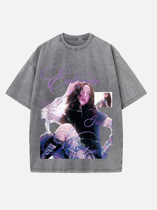 BLACKPINK Jisoo Print Round Neck T-shirt