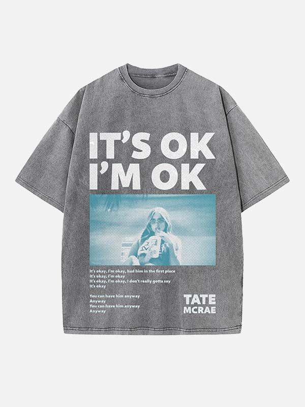 Tate McRae Print Round Neck T-shirt