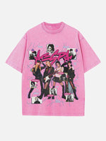 Aespa Print Round Neck T-shirt